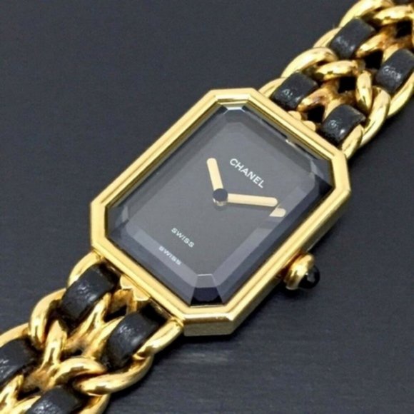 Auth CHANEL Watch Size L Gold Plate Quartz - Picture 3 of 10